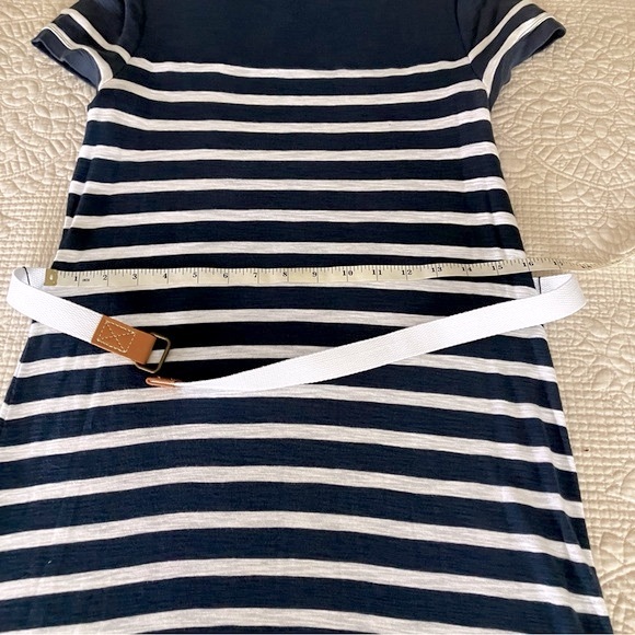 NWOT Ralph Lauren navy/white striped cotton knit dress w/belt - Picture 8 of 9